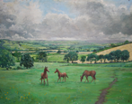 Horses Acrylic.60x80 cms