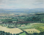 View from Sutton Bank North York Moors.. Oil. 40x52 cms