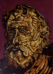 Antique Head, woodblock print, 17 x 12.5 cm