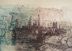 "Refinery, No. 23" Etching. Imperial size
