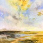 Those Far Hills, acrylic and oil bar on linen, 90 x 90 cm