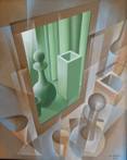Cubist Reflection,        Acrylic on Canvas,  50 x 40cm