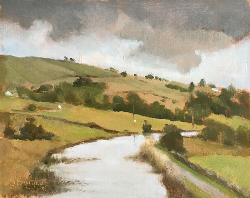 Canal from the bridge, kettle lane 2, oil, 25 x 20 cm lfa news