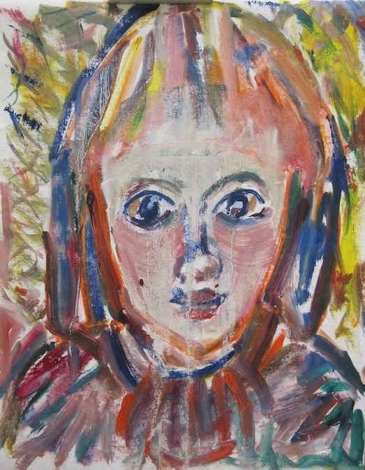 'portrait Of A Girl', 35 X 45 Cm, Oil On Canvas