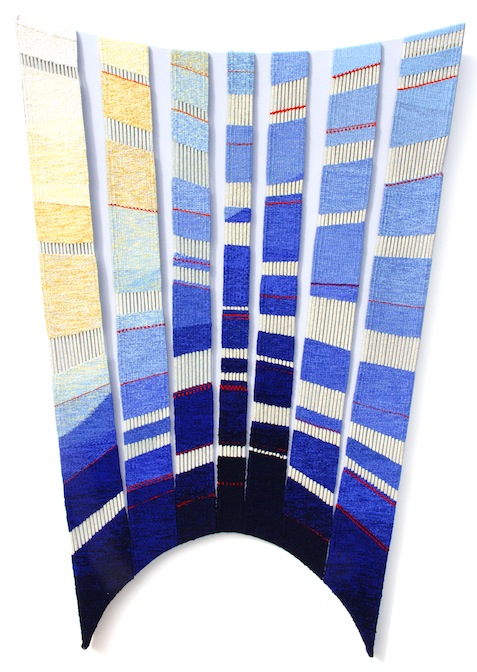 Blue Illusion Woven Tapestry