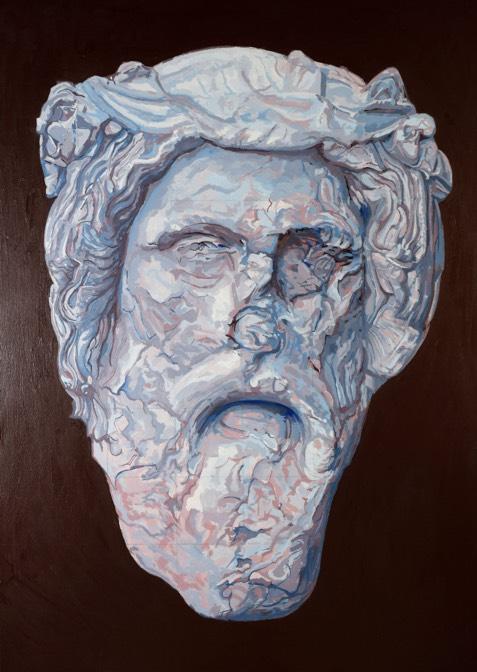 British Museum Head (oil) 42 x 32 cm