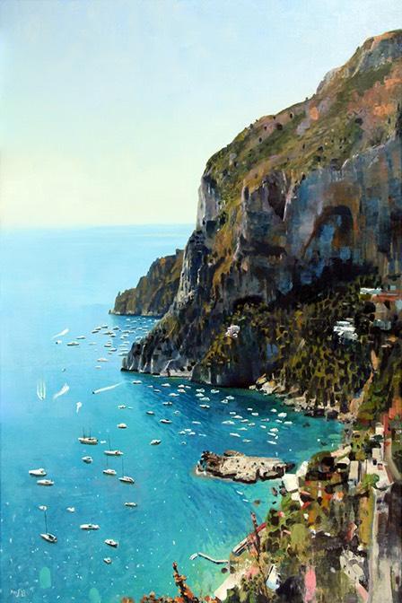 Mighty Amalfi, Oils On Canvas, 120cm X 80cm Lfa Galleries 672