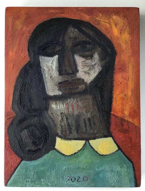 School Child, Oil On Wood Panel, 16 X 21cm Lfa Galleries 672