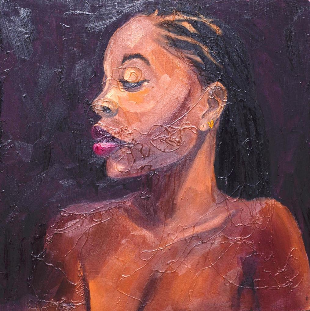 Whispers of stillness, oil on canvas, 60cm x 60cm